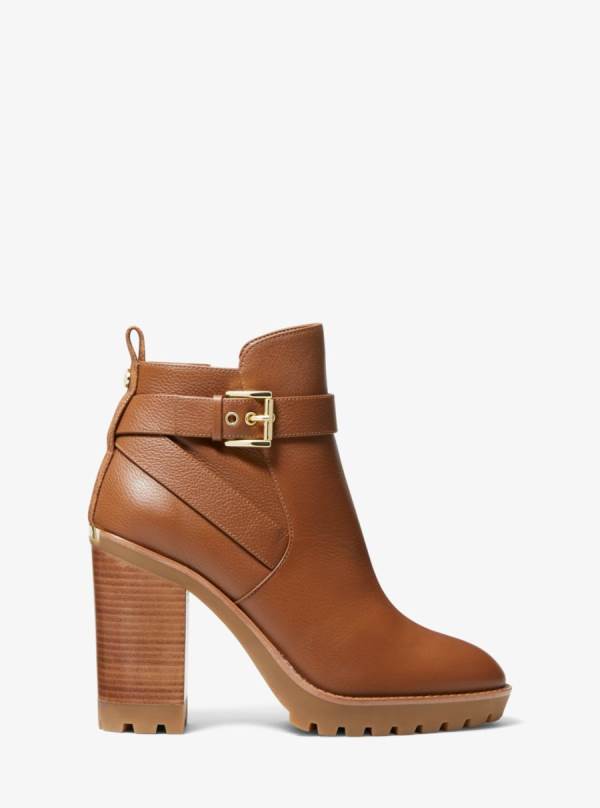 Damske Clenkove Cizmy Michael Kors Clancy Leather Hnede - Topanky Michael Kors Outlet | YADVP-1036